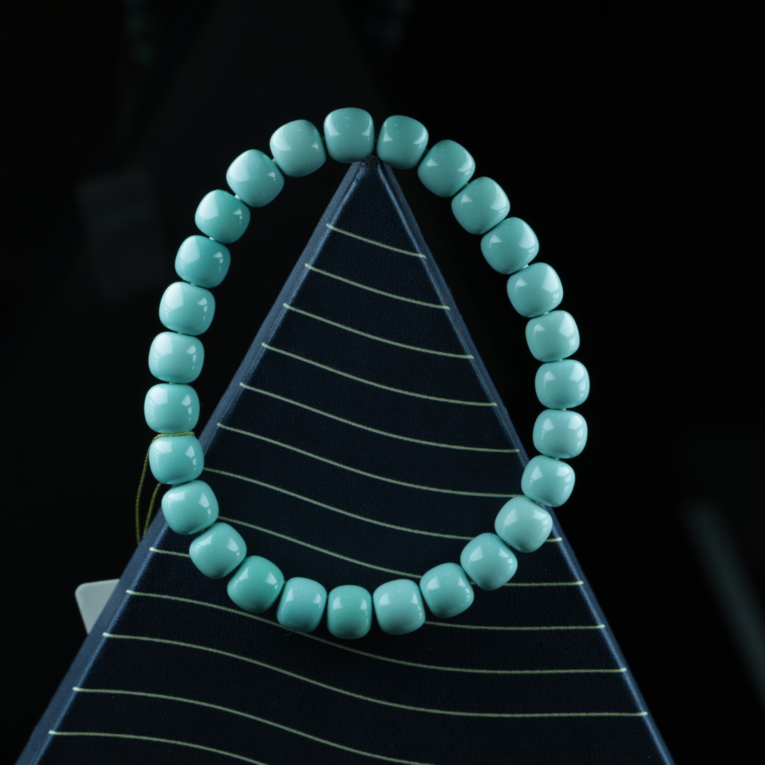 原矿纯天然绿松石精品老型手串