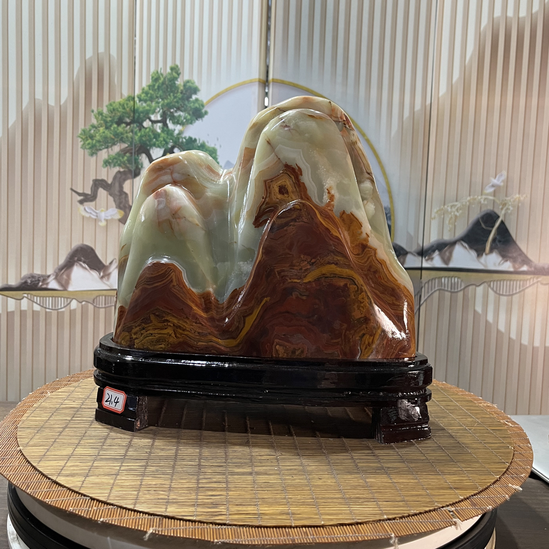 付米链接多样性发货奇石国画原石家居摆件大气玄关办公室客厅乔迁