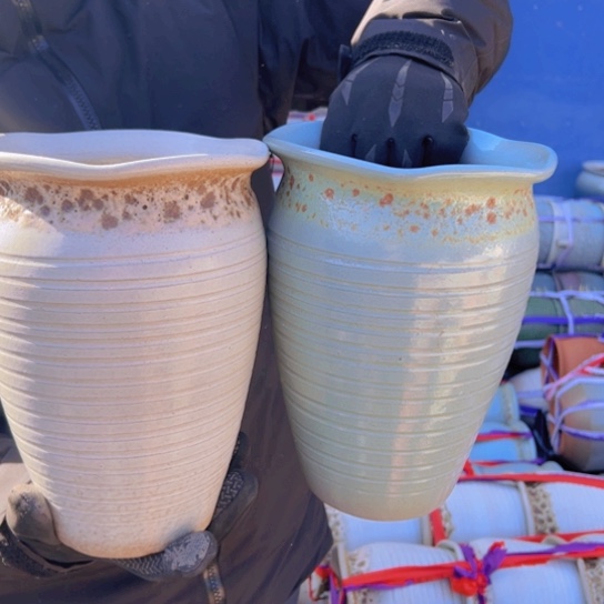 紫砂花盆高24口17————-