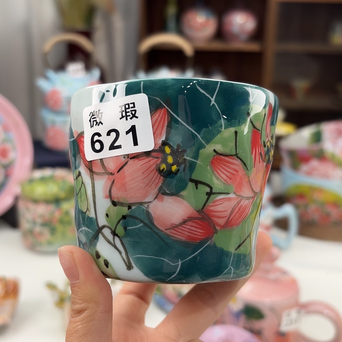 瓷片景德镇手绘高温釉下彩陶瓷茶具