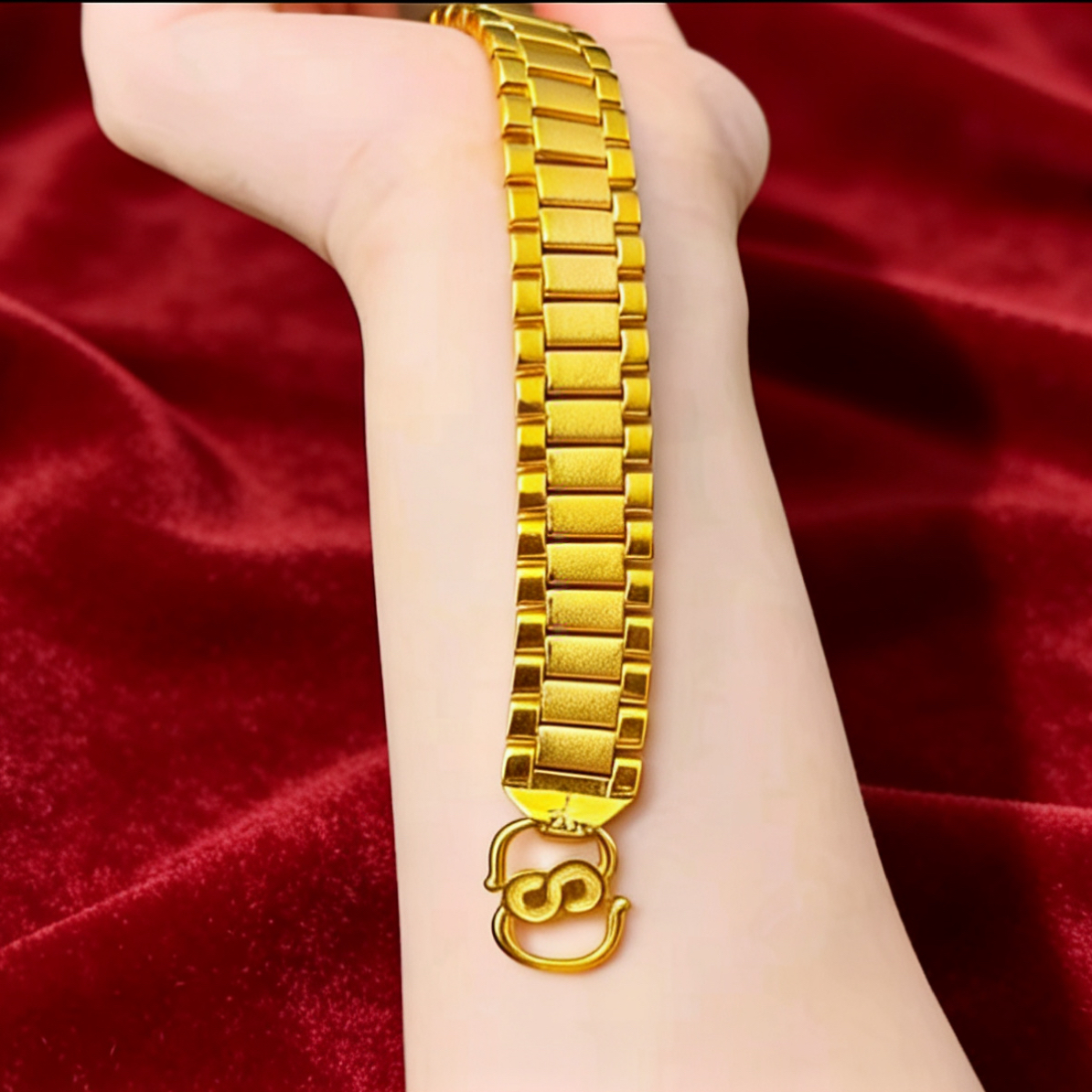 合金手链 平安无事可调节手链饰品手串男士男款气质时尚金色情侣