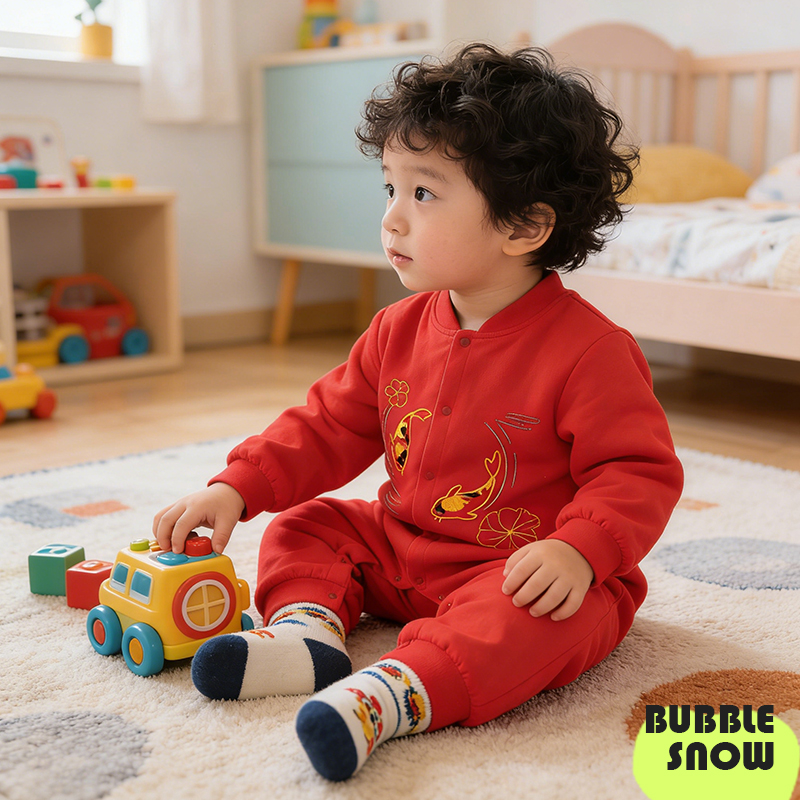 Y51婴幼儿加厚爬服连体哈衣