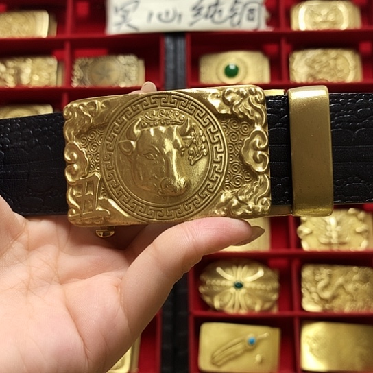 纯铜腰带生肖牛一套