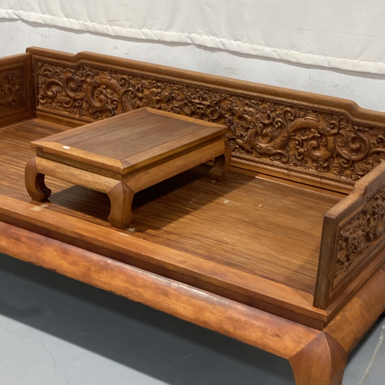 雕刻龙头提梁食盒古玩杂项收藏怀旧摆件