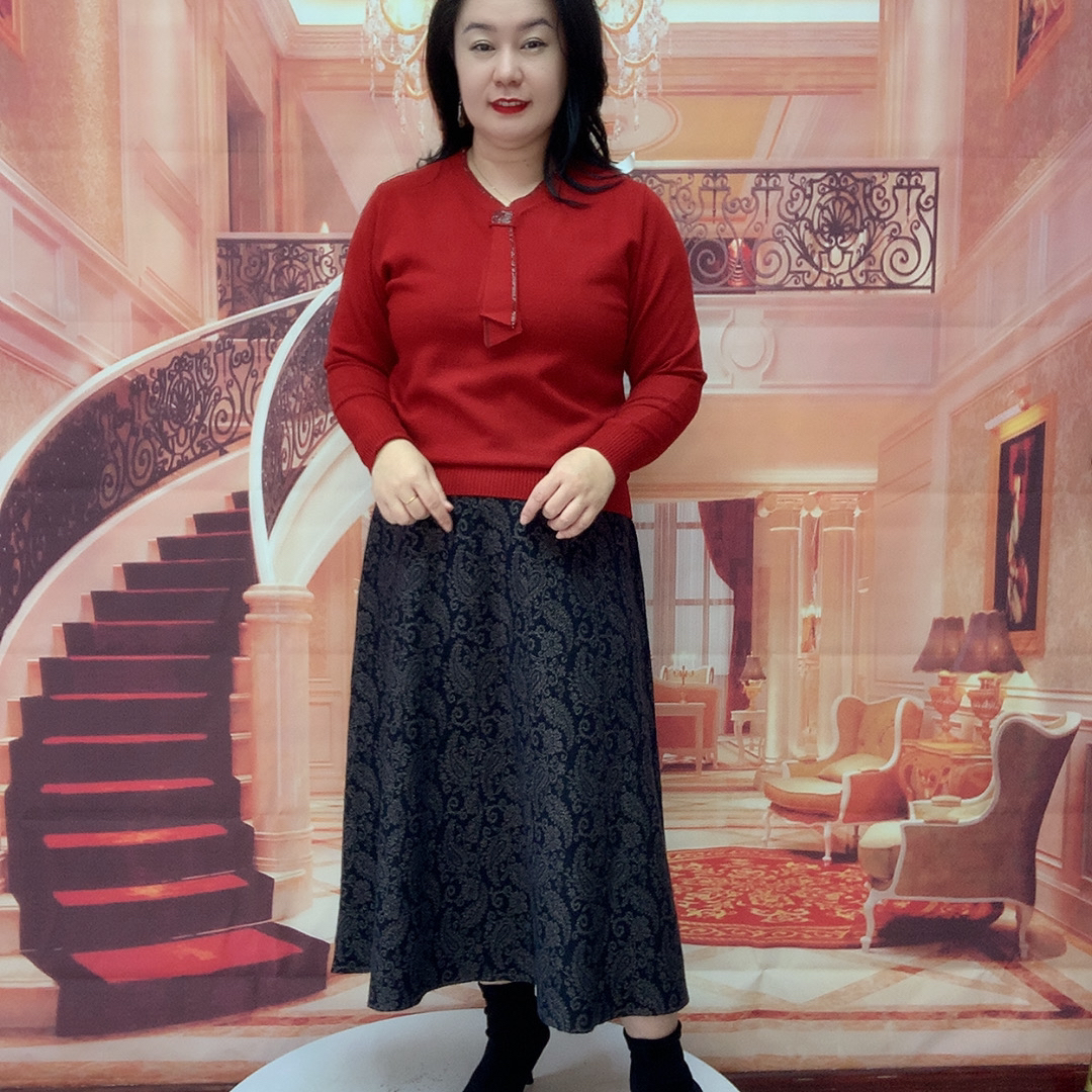 女士V领纯打底针织衫秋冬新款洋气烫钻毛衣