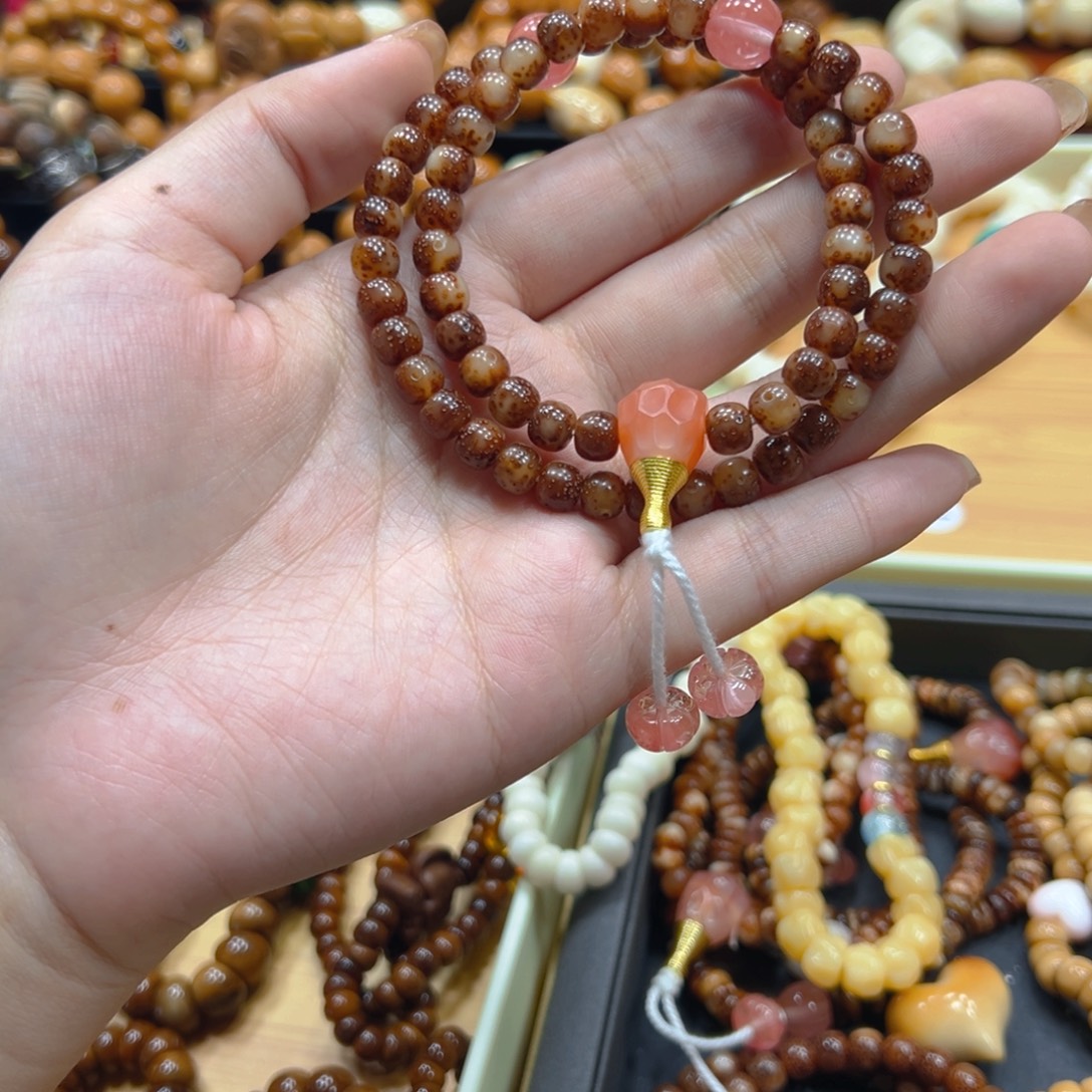 粉冰星月双圈搭配