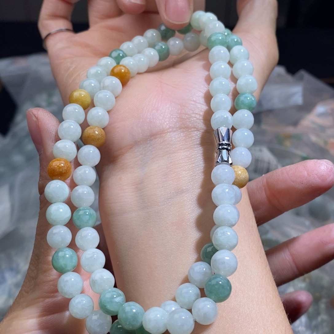 未镶嵌手串翡翠珠链