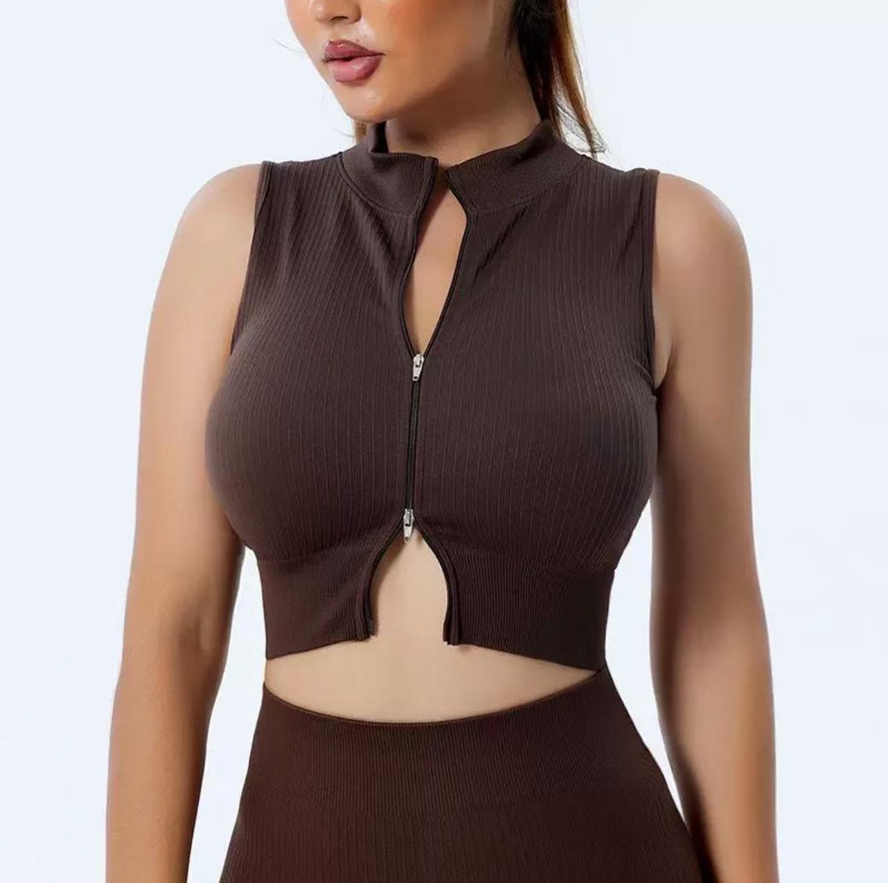 6333断色断码健身运动瑜伽三件套装