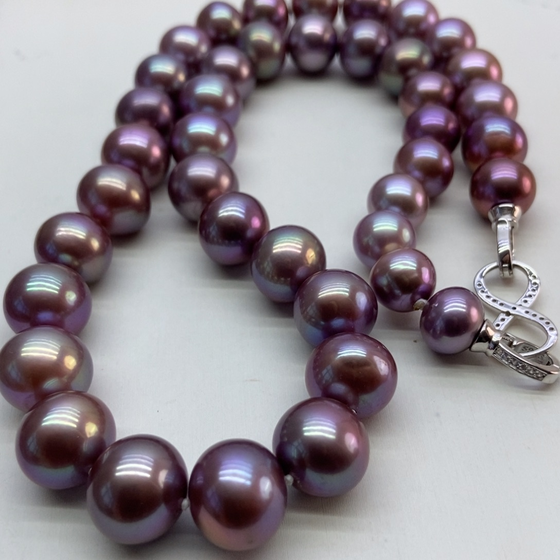 淡水珍珠项链银S925镶嵌