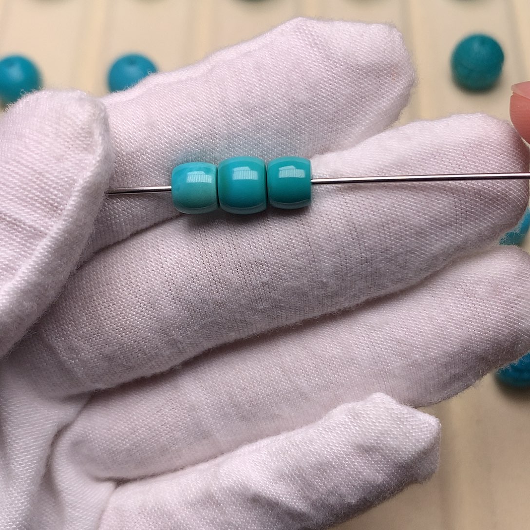 绿松石未镶嵌绿松石三连6.3-7.1