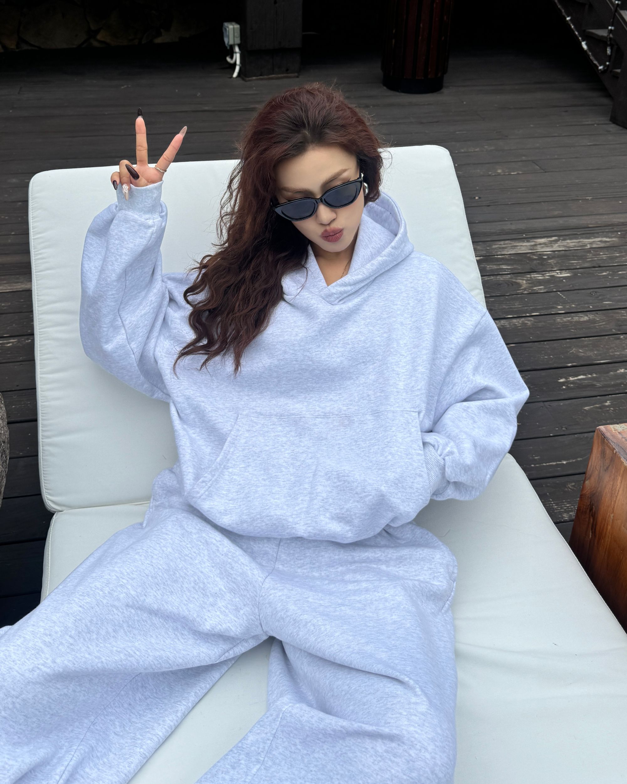 【Aliu自制】澳洲棉休闲卫衣套装2025洋气时髦加绒连帽炸街运动女装