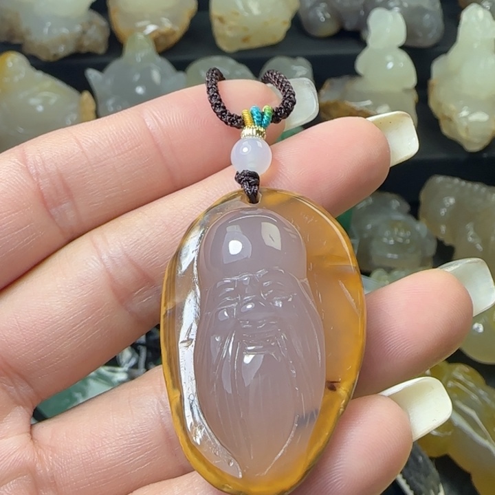 玛瑙/玉髓合金吊坠