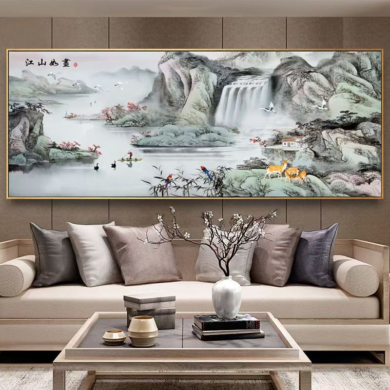 新款5D满钻江山如画钻石画厂家直销