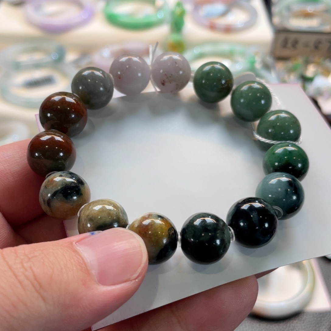 雨***子翡翠未镶嵌手链手串