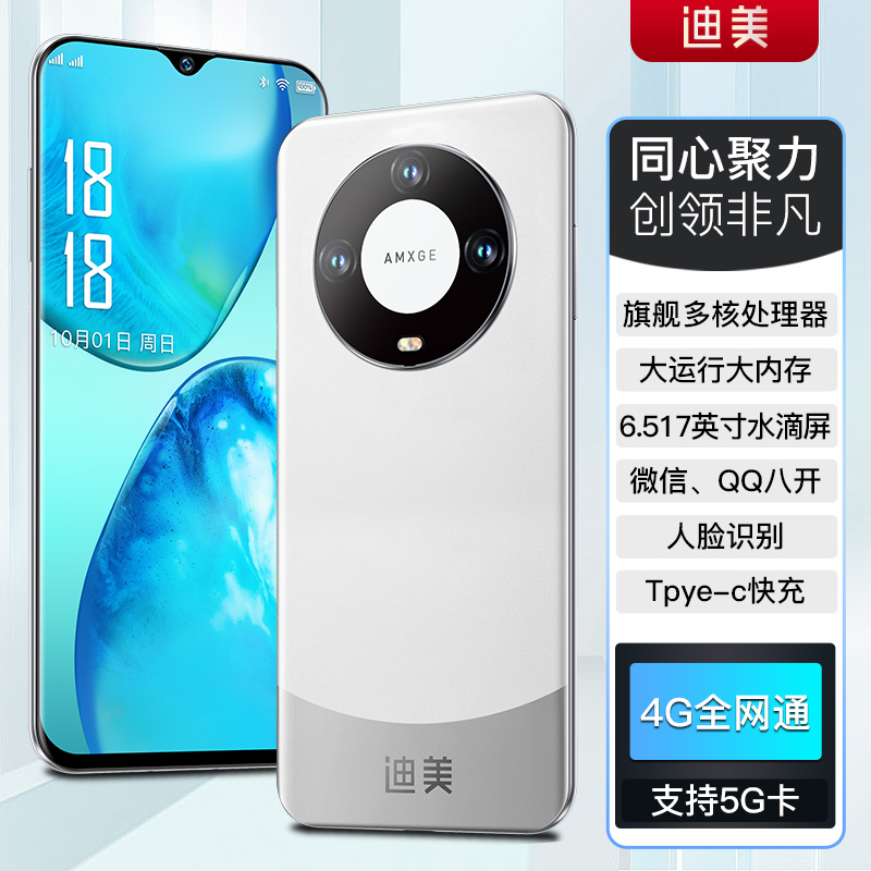 【官方正品】全新智能大屏全网通双卡双待迪美品牌手机FH