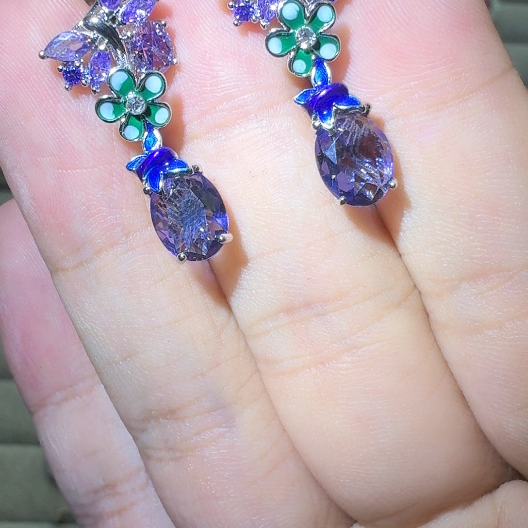 绿水晶戒指银S925镶嵌