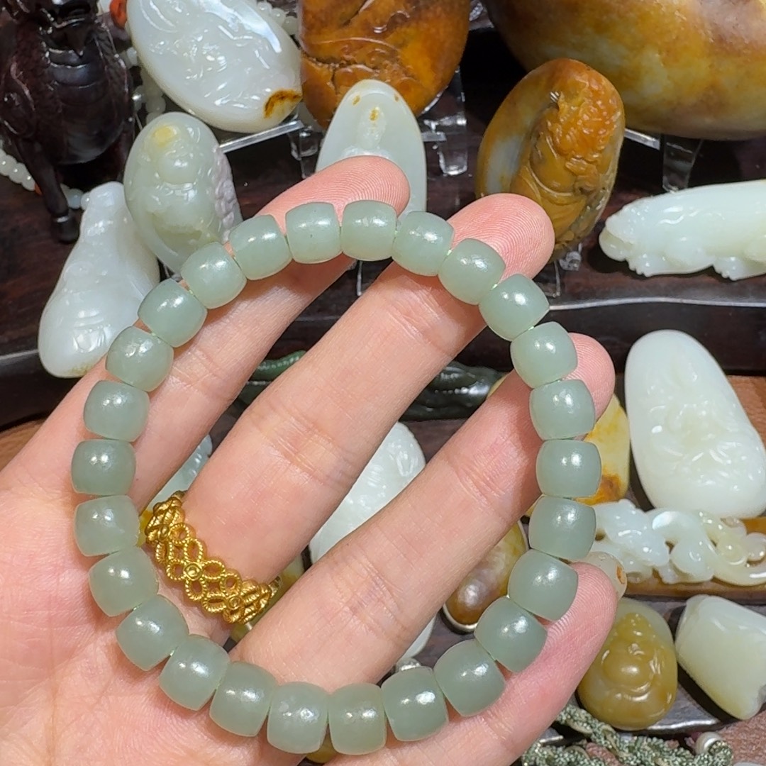 和田玉未镶嵌手链