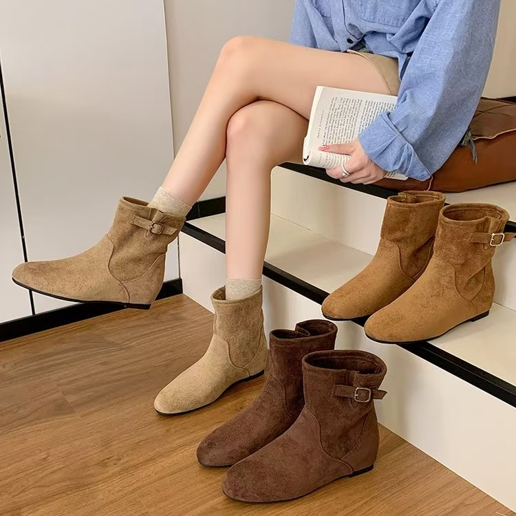 【锦衣服饰】AC G 07欧货褶皱瘦瘦马丁短靴