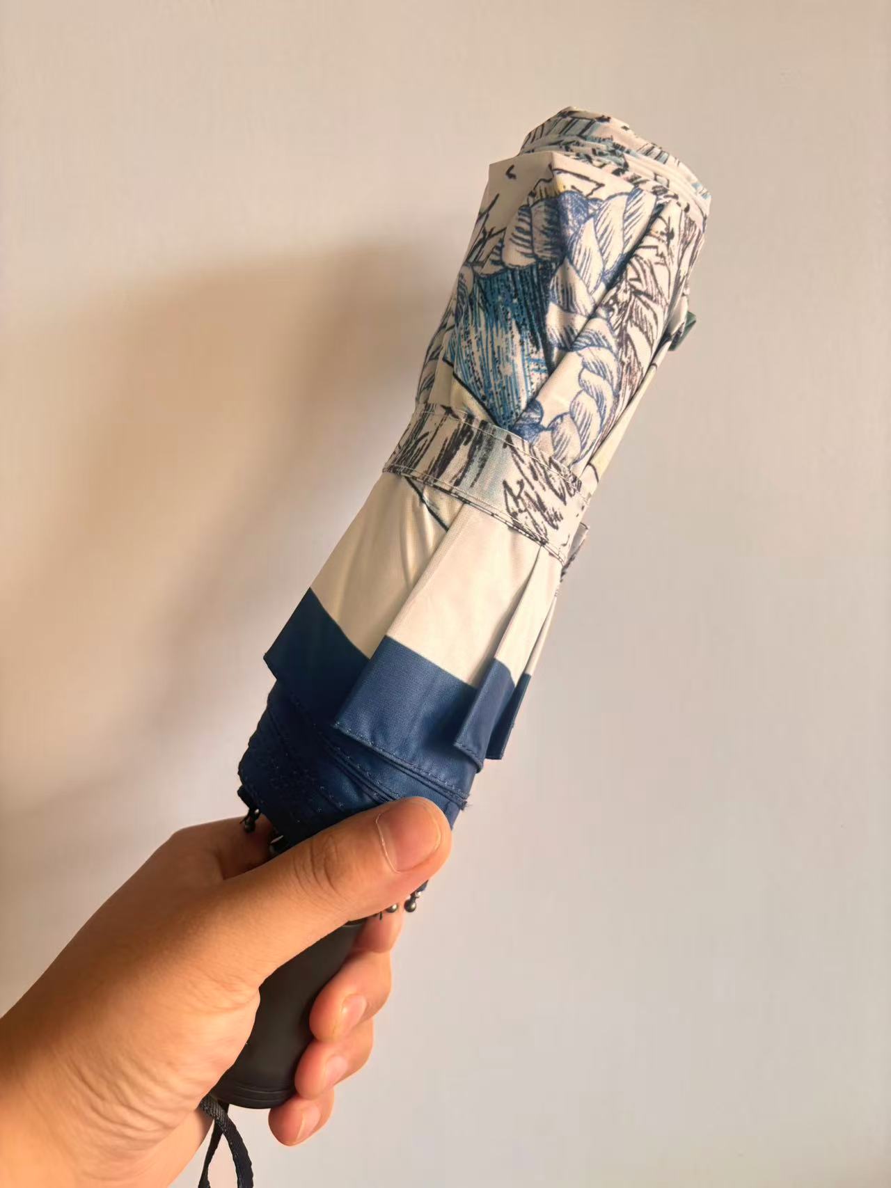 高级感复古法式晴雨两用黑胶遮阳折叠伞防晒学生适用防紫外线