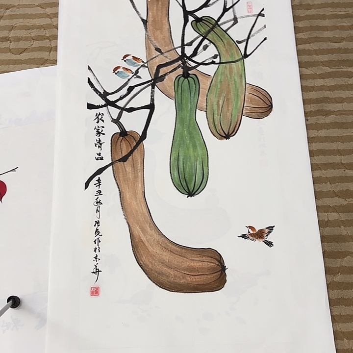 国画花鸟的翅膀是白色和100.50