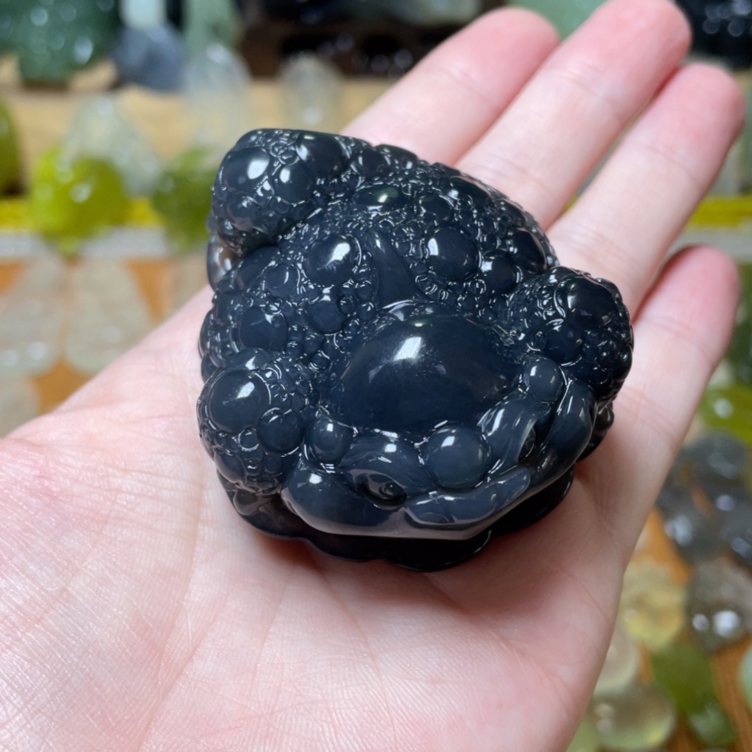 蛇纹石玉手把件未镶嵌