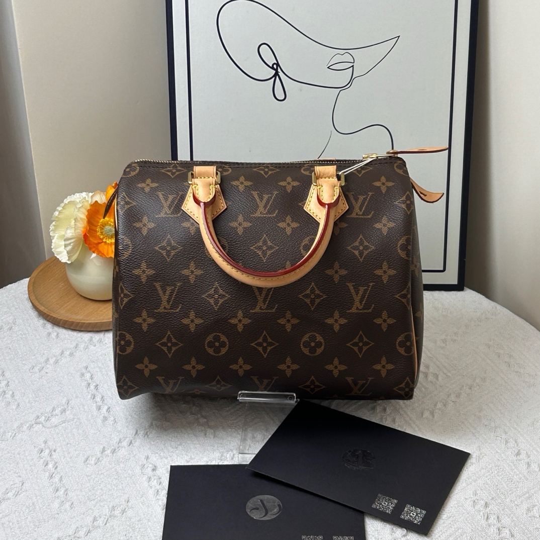 95新 LouisVuitton/路易威登 speedy25 无肩带款 芯片款/JW8297