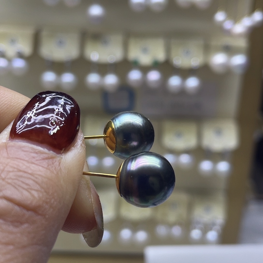 海水珍珠耳饰18K金镶嵌