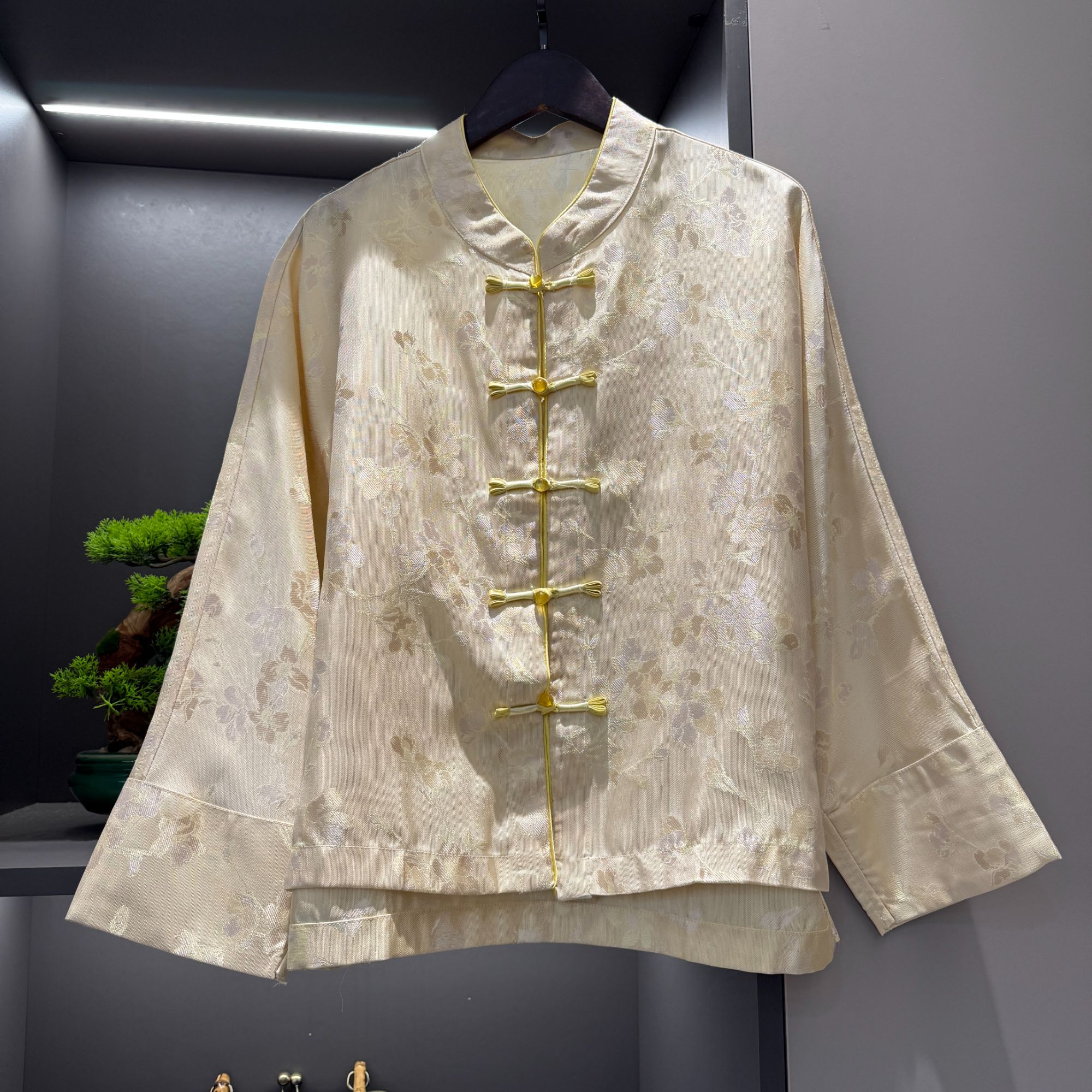 中式开衫复古盘扣传统改良兰花气质春季女装宽松上衣2110