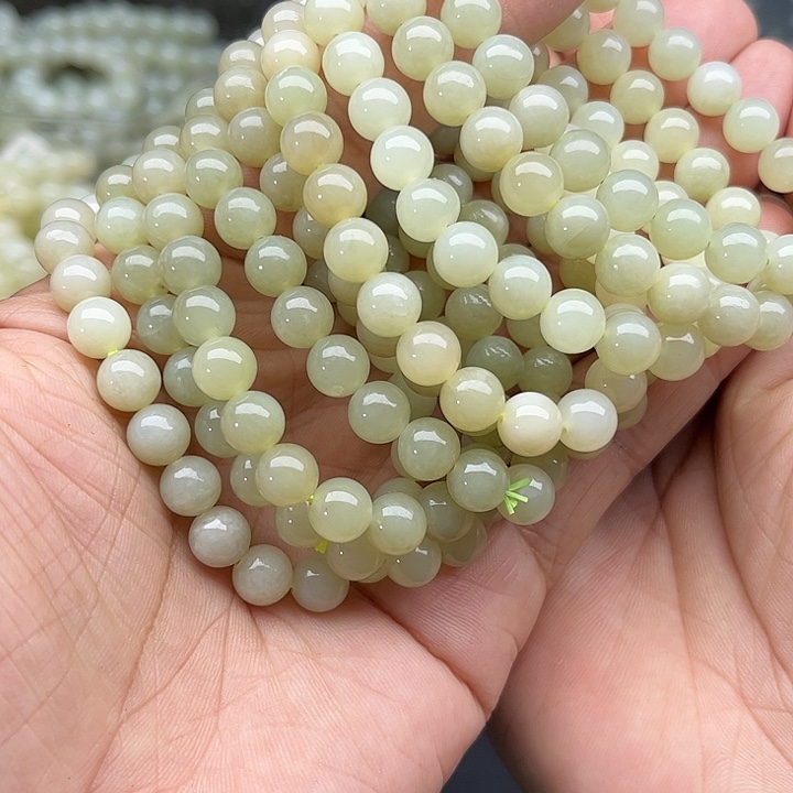 和田玉未镶嵌手链新疆和田玉且末料手串卡8