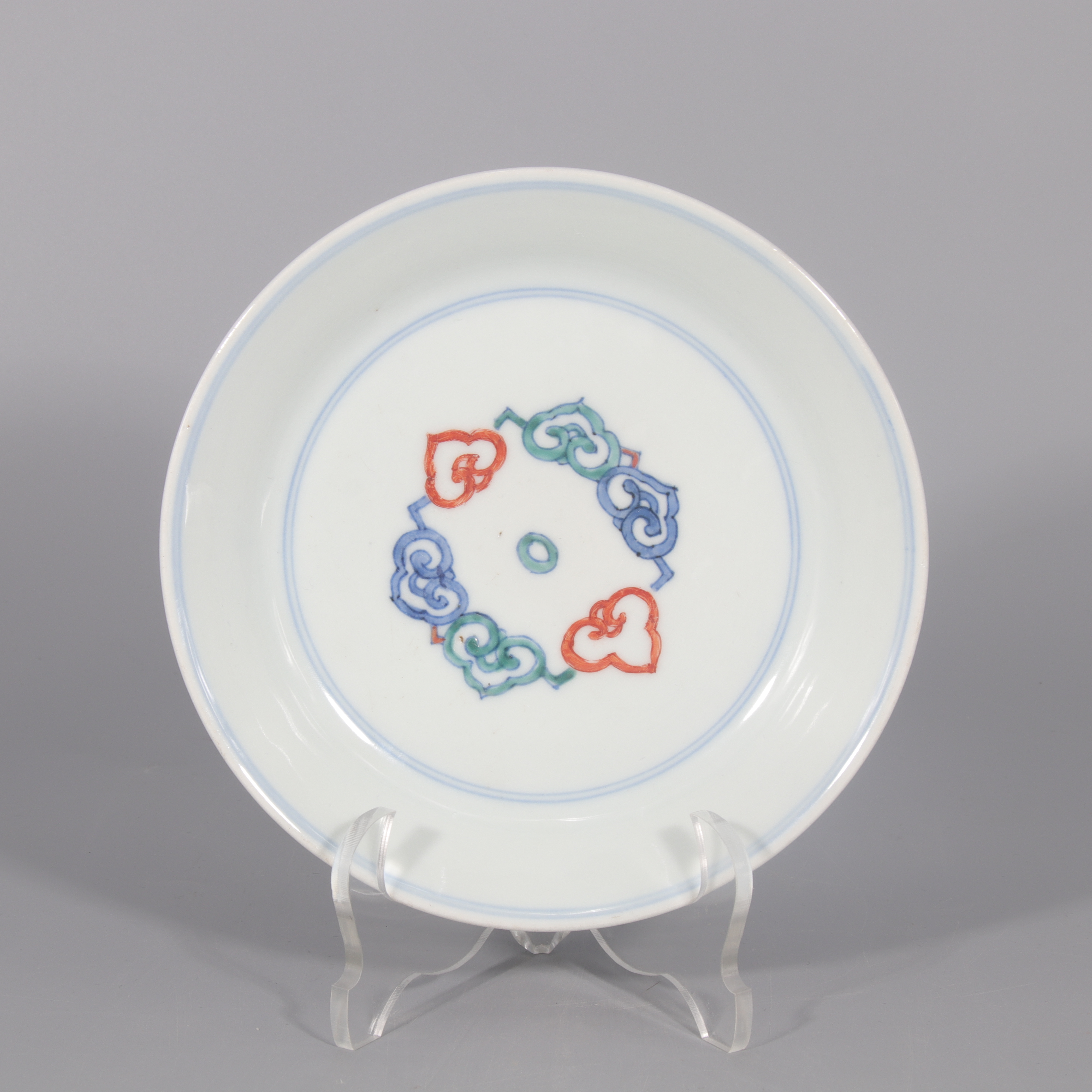 斗彩如意纹盘   H501-081