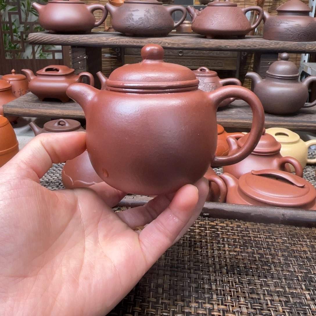 紫砂茶壶宜兴原矿紫砂手工制180