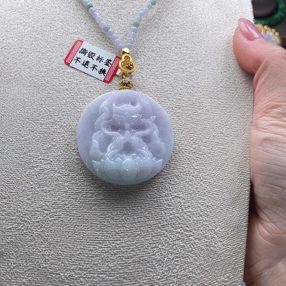 翡翠未镶嵌颈饰代编织