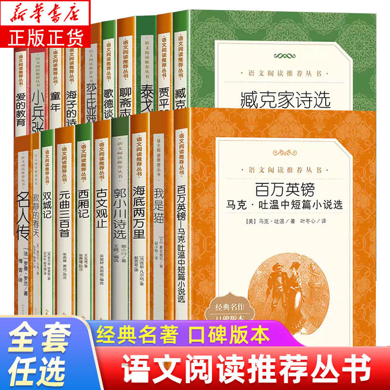 【人民文学】经典名著口碑版本语文推荐阅读丛书人民文学出版社