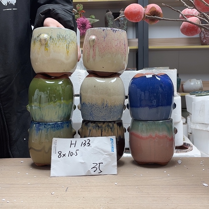 粗陶多肉花盆微瑕133