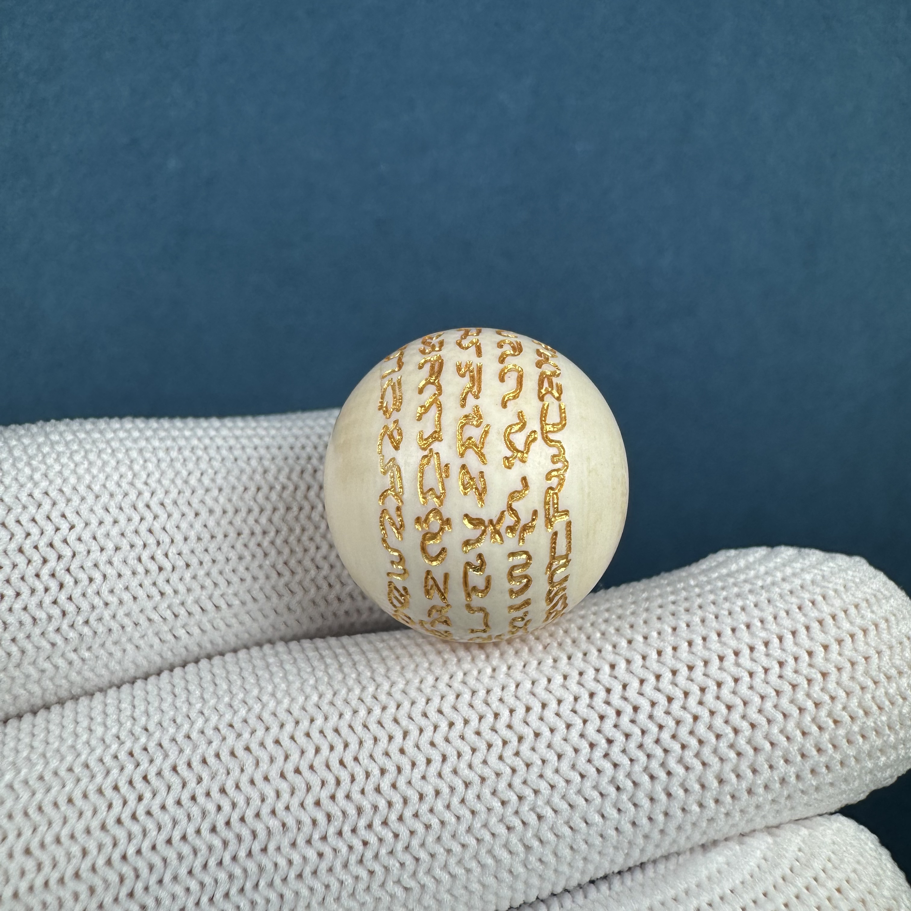 D23-63天然猛犸牙 五条经文19+mm支持复检假一罚十