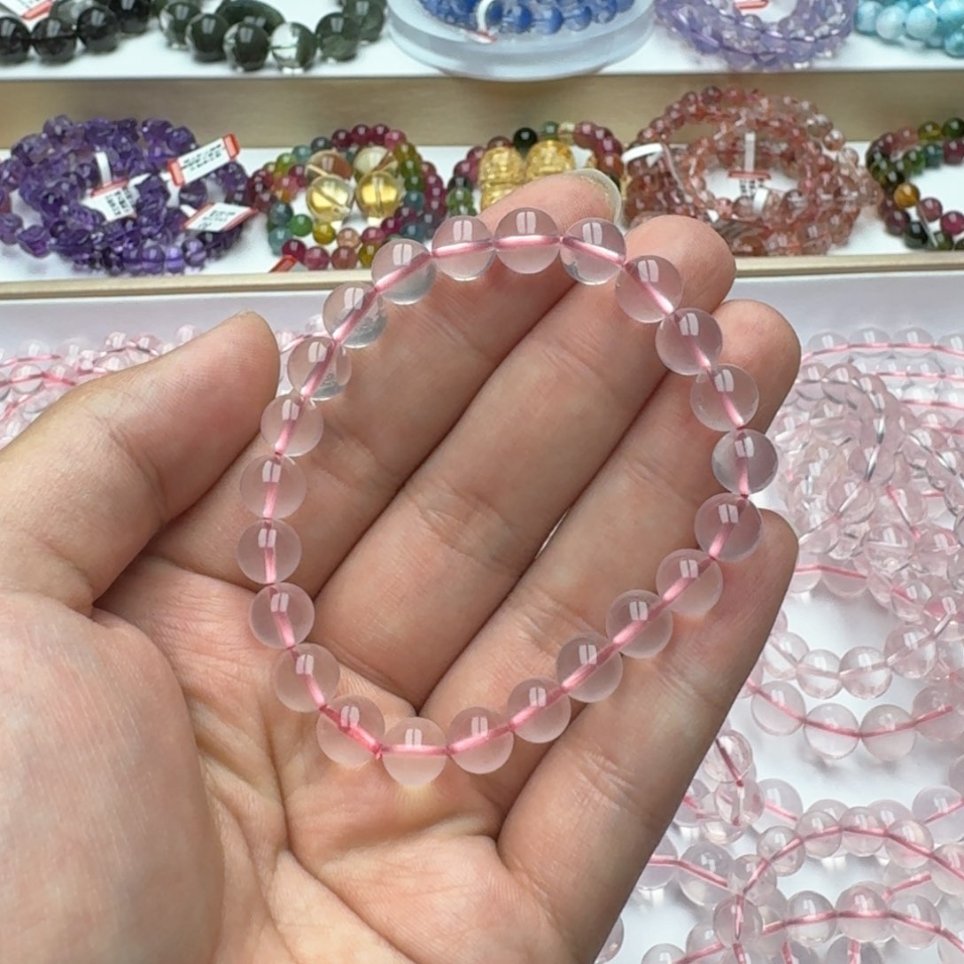 芙蓉石手链未镶嵌C****?莫粉