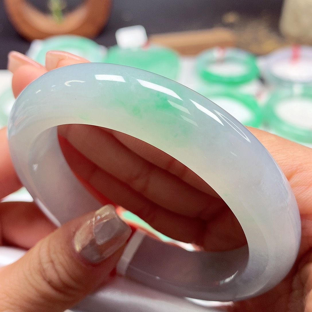 翡翠手镯未镶嵌57正87号88