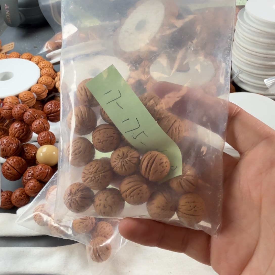 皮***蛋手串桃核17盘锦蜡丸桃核手串