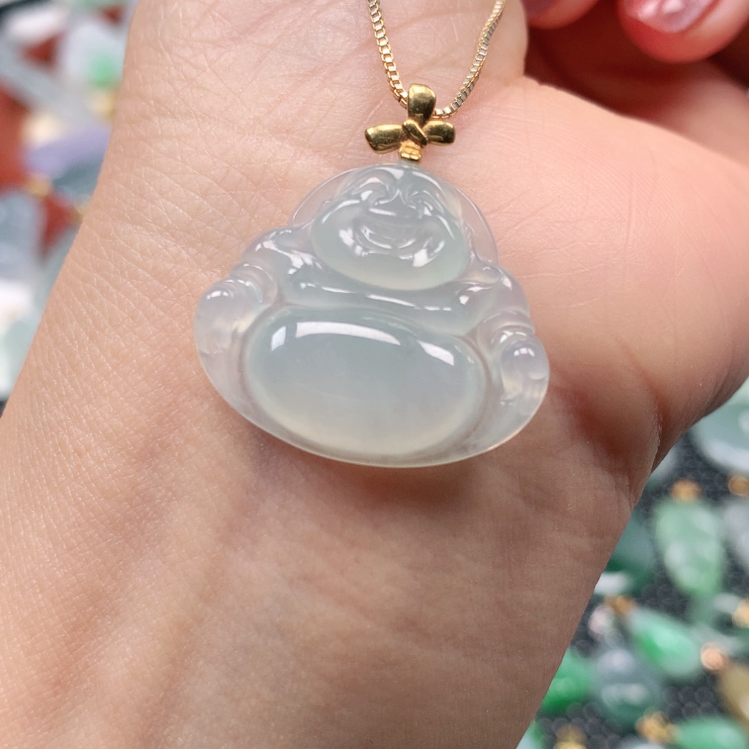 【闪购商品】翡翠吊坠(不含链)18K金镶嵌