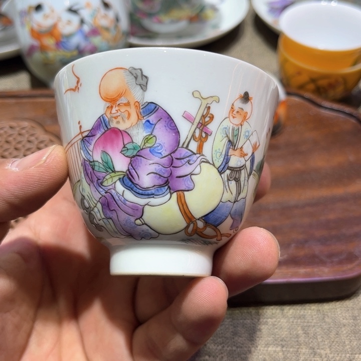 纯手绘精品盖碗杯