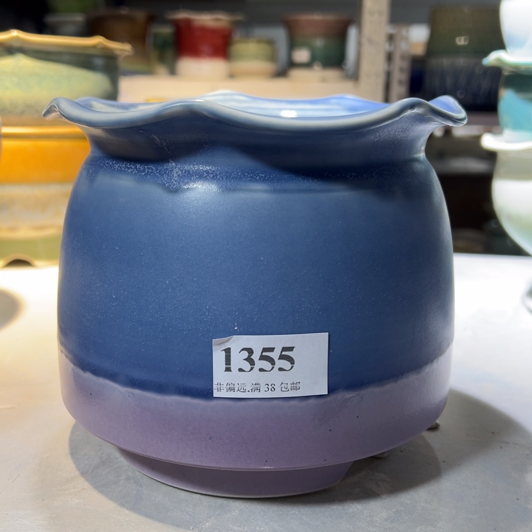 红陶口13高14 景德镇手工花盆