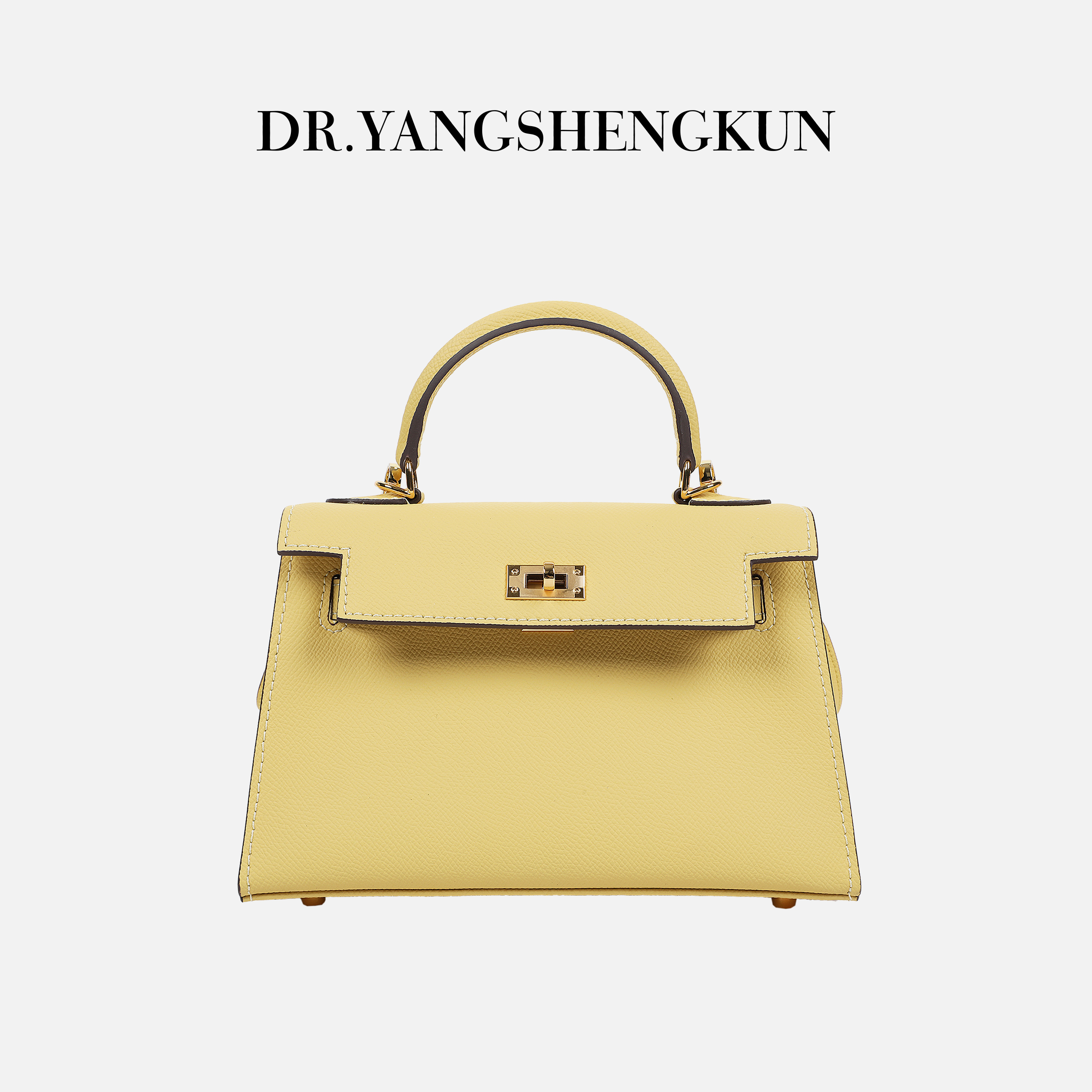 【飒姐专属】宽肩带手掌纹牛皮凯莉单肩斜挎包YM2502-2580