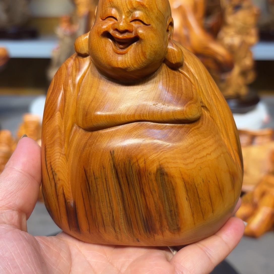柏木太行崖柏弥勒佛