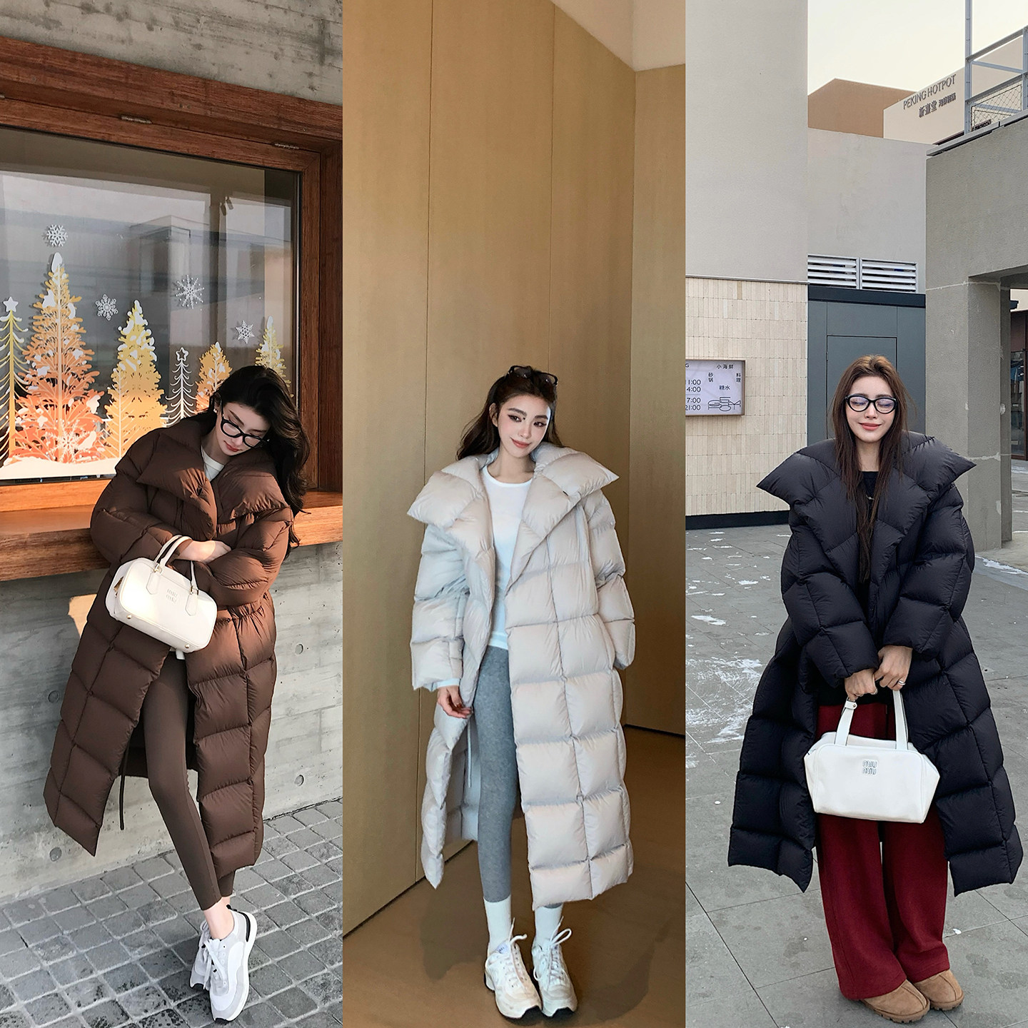 黑标“御寒大鹅被”高品三星95白鹅绒 超大超保暖立领绗缝羽绒服