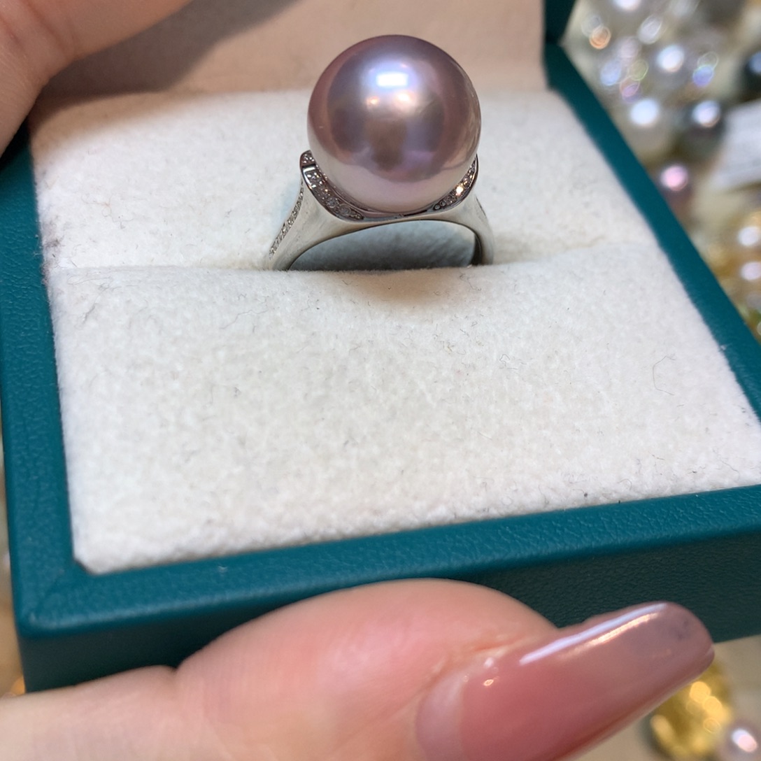 淡水珍珠戒指银S925镶嵌