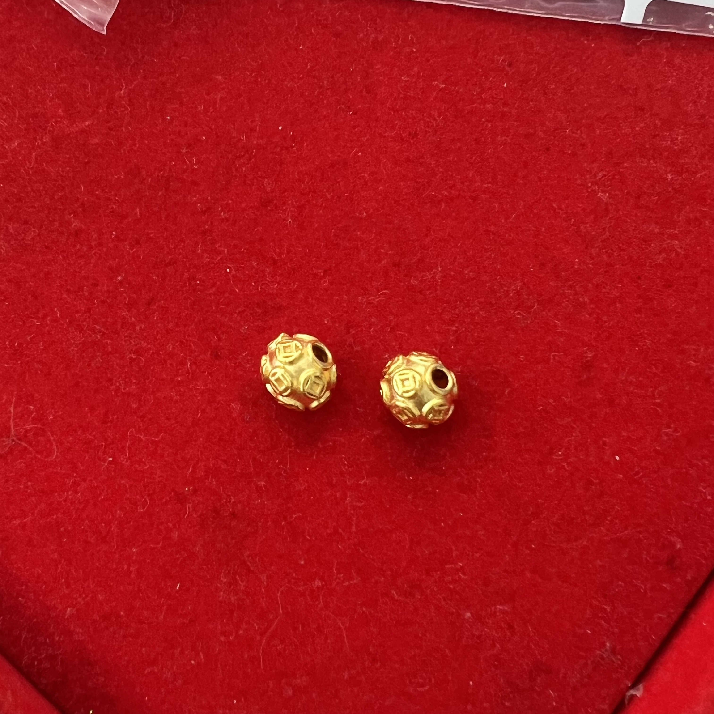 【思思专享】足金999 金钱珠 GP 0.32 纳金添福