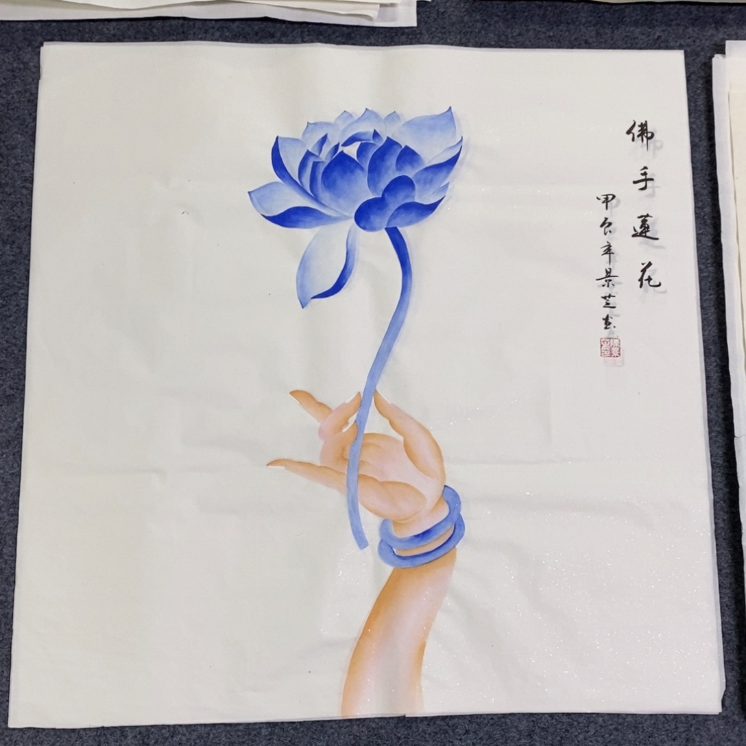 国画尺寸68✖️68工笔手绘斗方