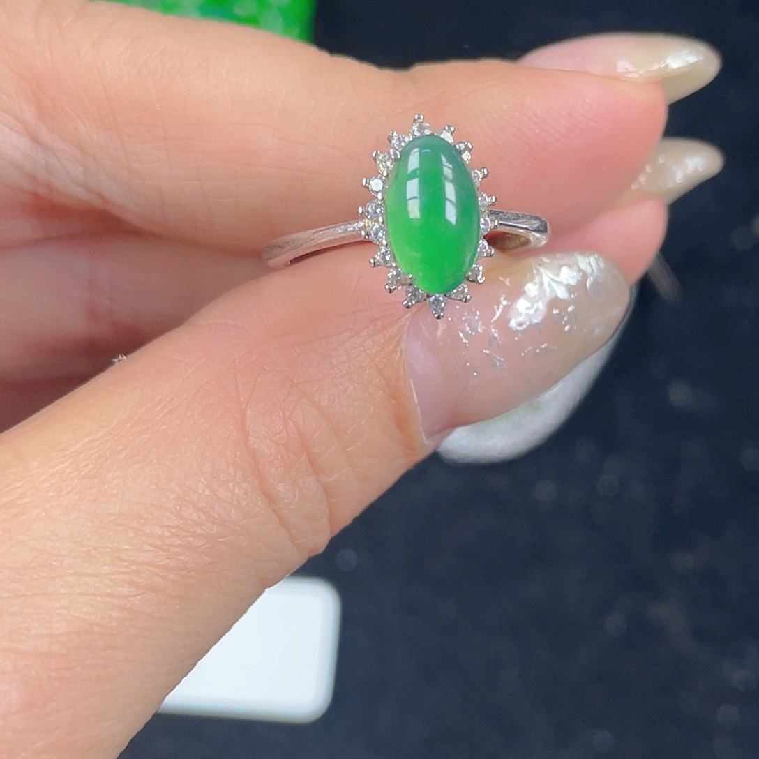 翡翠吊坠(不含链)银S925镶嵌