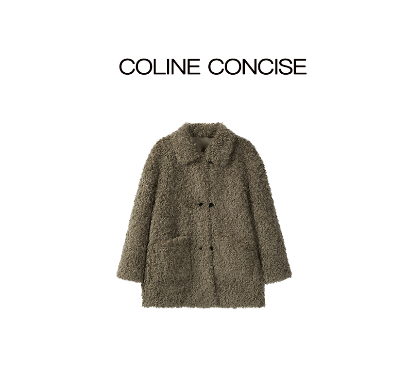 COLINE CONCISE 毛毛外套高级感保暖小众25FW