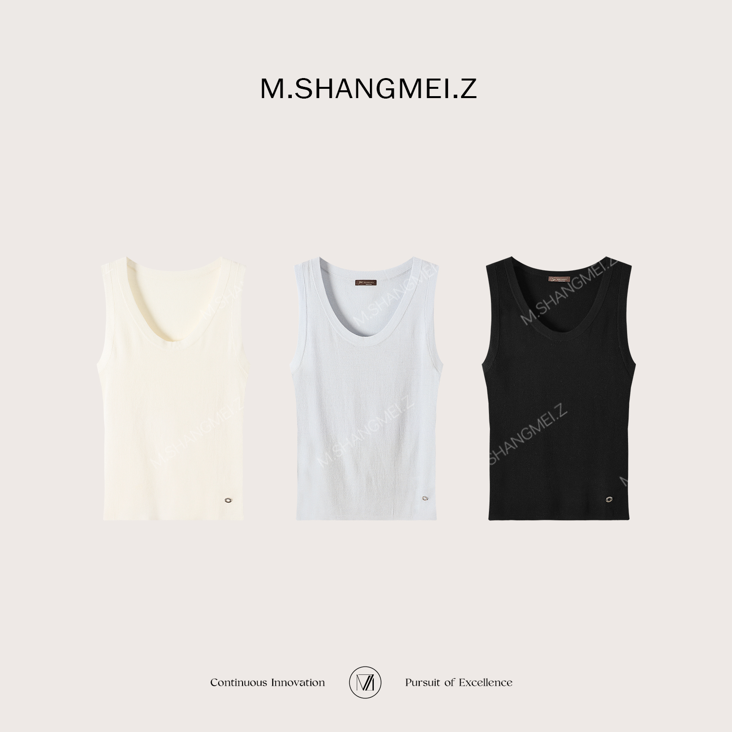 M.SHANGMEI.Z/沐熙美大哥柔软亲肤舒适羊毛纯色背心X123457